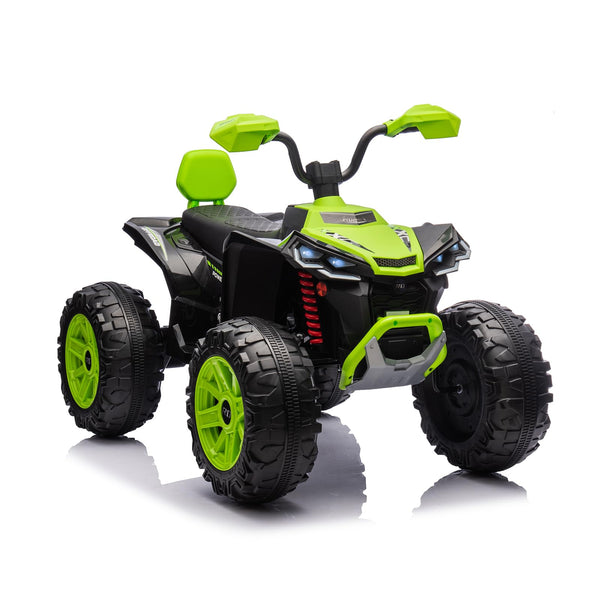 Garvee Ride - P Series: 24V 2-Seater Ride On ATV for Kids - 4-Wheel Battery Powered, High/Low Speed Modes, LED Lights, Music & Horn, Durable Wear-Resistant Wheels, Safe Non-Toxic Material, Outdoor Adventure - Green