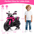 Garvee 6V Kids Electric Motorcycle with Training Wheels, Adjustable Speed 2-5 MPH, Durable Battery-Powered Ride-On Bike, Headlight & Music, Safe for Toddlers Outdoor Play