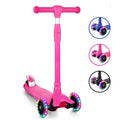 Garvee Kids 3 Wheel Kick Scooter for Boys & Girls Ages 3-10, Adjustable Handlebar, Lightweight Aluminum, Non-Slip Deck, Pink, Outdoor Play - Pink