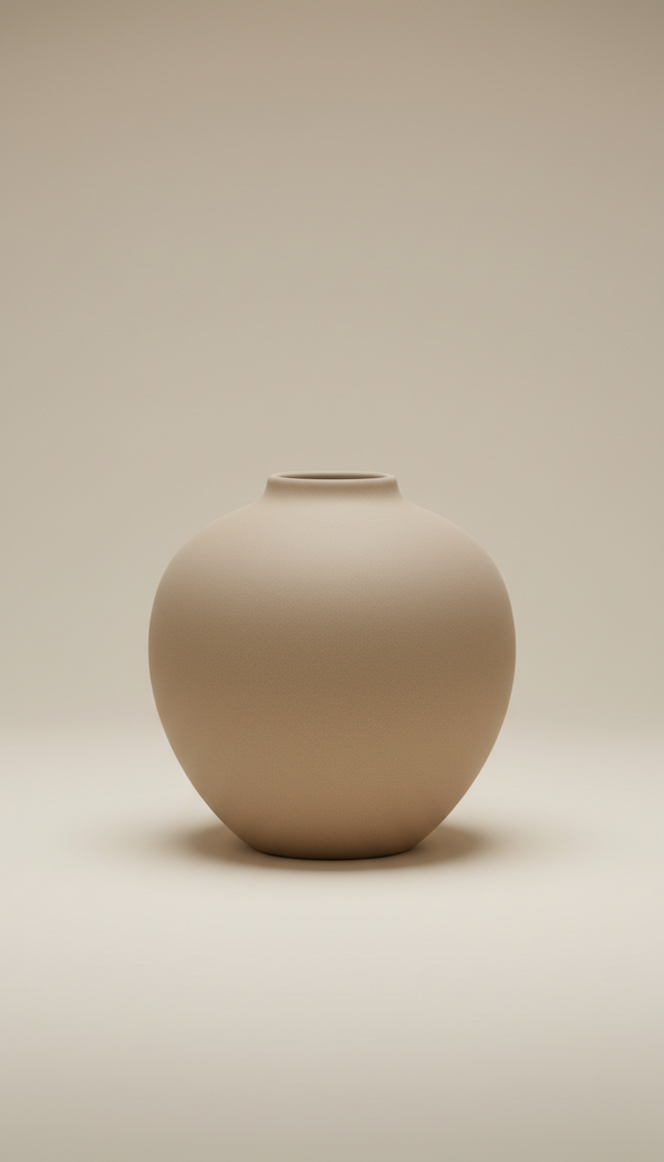Stoneware Vase with Matte Glaze