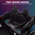 Garvee Ride - P Series: 24V Ride On Utv for Kids, 2 Seater Electric Truck With Sun Shade,4WD Electric Car Toy With Remote Control, Led Lights, 4 Shock Absorbersm,One Click Start, Music Player - Black
