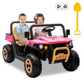 Garvee Ride - P Series: 24v Ride On Dump Truck, 2 Seater Electric Ride On Car Toy for Kids, Battery Powered UTV with 4x35W Motors, Shovel, Bluetooth, Remote Control, Music, LED Lights for Boys & Girls, Pink
