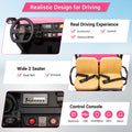 Garvee Ride - P Series: 24v Ride On Dump Truck, 2 Seater Electric Ride On Car Toy for Kids, Battery Powered UTV with 4x35W Motors, Shovel, Bluetooth, Remote Control, Music, LED Lights for Boys & Girls, Pink
