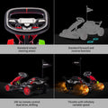 Garvee Ride - G Series: 24V Electric Drift Kart for Kids, Ride Car with Adjustable Seat & 7.5MPH Speed, EVA Silent Wheels, Parent-Safety Certified Ride-On Toy - Red