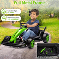 Garvee Ride - G Series: 24V Kids Ride on Go Kart, 7.5mph Variable High Speed Drifting Car, 7ah Battery 200W*2 Motors ,Length Ajustable Max Load 135lbs, Power Display Racing Toy for for Kids Child 6+ ,Green