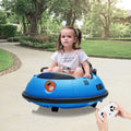 Garvee Ride B Series 12V Electric Ride on Bumper Car for Toddlers, Kids Bumper Car with Remote Control, LED Lights & 360 Degree Spin, Indoor and Outdoor for 18+ Months Kids - Blue