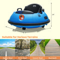 Garvee Ride B Series 12V Electric Ride on Bumper Car for Toddlers, Kids Bumper Car with Remote Control, LED Lights & 360 Degree Spin, Indoor and Outdoor for 18+ Months Kids - Blue