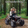 Garvee Ride - P Series: 24V 2-Seater Ride On ATV for Kids - 4-Wheel Battery Powered, High/Low Speed Modes, LED Lights, Music & Horn, Durable Wear-Resistant Wheels, Safe Non-Toxic Material, Outdoor Adventure - Black