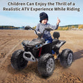 Garvee Ride - P Series: 24V 2-Seater Ride On ATV for Kids - 4-Wheel Battery Powered, High/Low Speed Modes, LED Lights, Music & Horn, Durable Wear-Resistant Wheels, Safe Non-Toxic Material, Outdoor Adventure - Black