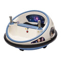 Garvee Ride B Series Kids Electric Bumper Car with Parent Remote Control, 360° Spinning, Music, Safety Belt, White, Toddlers 2-3 Years