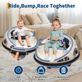Garvee Ride B Series Kids Electric Bumper Car with Parent Remote Control, 360° Spinning, Music, Safety Belt, White, Toddlers 2-3 Years