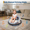 Garvee Ride B Series Kids Electric Bumper Car with Parent Remote Control, 360° Spinning, Music, Safety Belt, White, Toddlers 2-3 Years