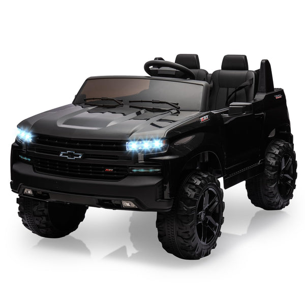Garvee Ride - P Series: 24V 2-Seater Ride On Car For Kids For 3 - 8 years, Licensed Chevrolet Silverado - Black