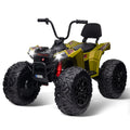 Garvee Ride - P Series: 24V Kids ATV, Ride on Car 4WD Quad Electric Vehicle, 4x80W Powerful Engine, with 7AHx2 Large Battery, Accelerator Handle, EVA Tire, Full Metal Suspension, LED Light, Bluetooth&Music - Green