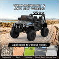 Garvee Ride - P Series: 12V Kids Ride On Truck Car w/Parent Remote Control, Spring Suspension, Led Lights,3 Speed Adjustable, Kids Gift for Boys and Girls - Black