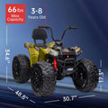 Garvee Ride - P Series: 24V Kids ATV, Ride on Car 4WD Quad Electric Vehicle, 4x80W Powerful Engine, with 7AHx2 Large Battery, Accelerator Handle, EVA Tire, Full Metal Suspension, LED Light, Bluetooth&Music - Green