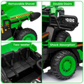 Garvee Ride - P Series: 24V Ride On Dump Truck, 2 Seater Electric Cars for Kids with Remote Control, Dump Bed, Shovel, Music, Led, Wheel Shock Absorption,Ride On Construction Vehicle Four- for Kids 3+,Green